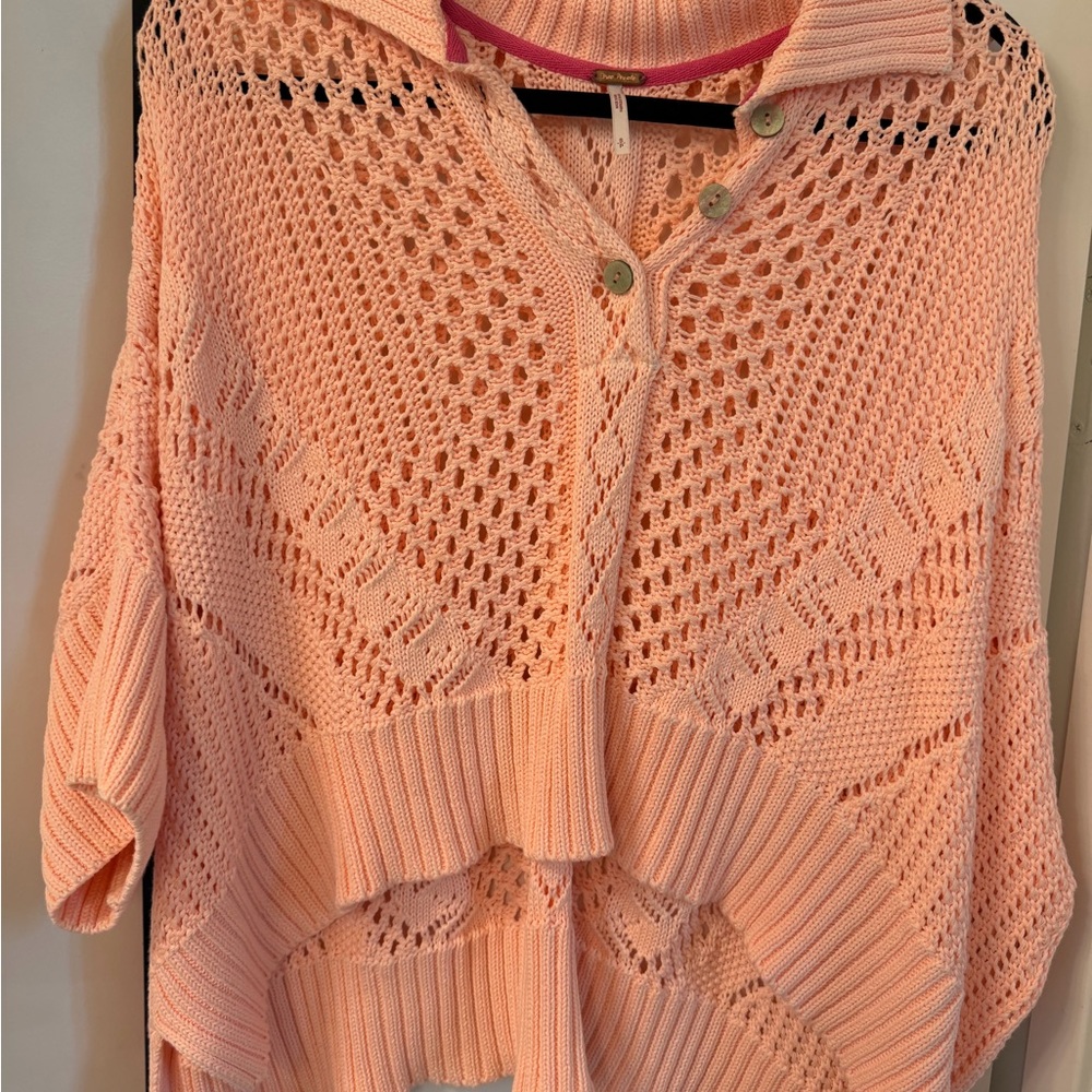 Peach Free people knit  Women's Sweater - Picture 5 of 5
